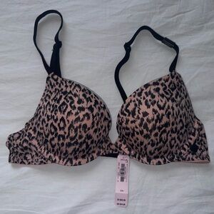 💎NWT! Leopard Print Pink and Black T-Shirt Bra